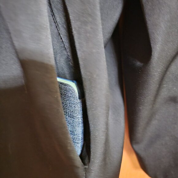 Anne Klein Classic Lined Hooded Jacket - Black (Sz XL) - Picture 7 of 8